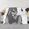 Omori Sunny Flannel Throw Blanket Cat Light Bulb Mewo Blankets for Bed Travel Lightweight Plush Thin Quilt