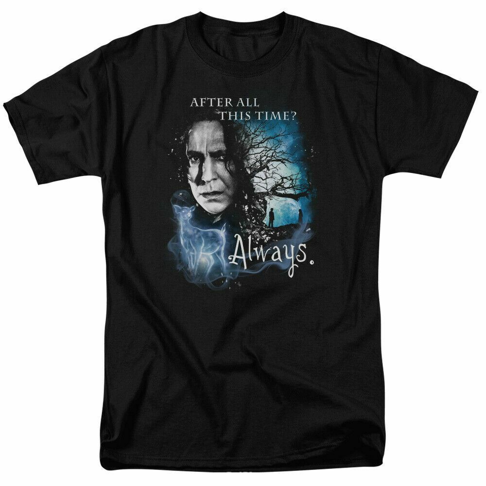 Harry Potter Always T-shirt Mens Licensed Wizard Movie Tee Serverus Snape Black S