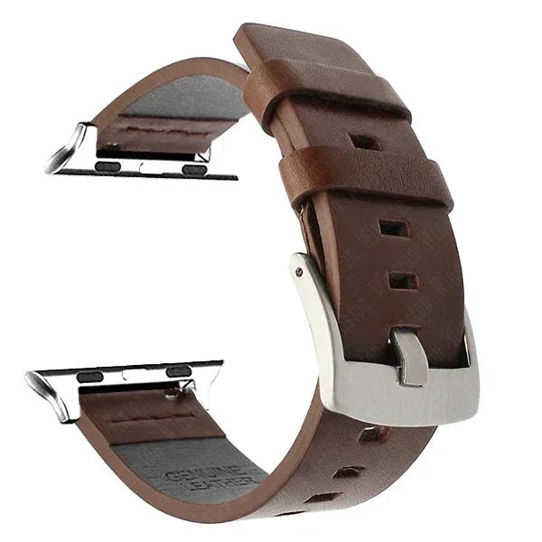Leather Strap for Apple Watch Ultra 2 Band 49mm 46mm 45mm 41mm High Quality Strap for IWatch Series 10 9 8 7 6 SE 5 4 44mm 40mm