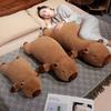 Kawaii Kapibara Peluş Oyuncak Doldurulmuş Kapibara Kabarık Bebek Uzun Uyku Yumuşak Yastık Kanepe Minderi Okul Noel için Uyku Oyuncakları