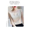 Silk Breathable Lace Camisole Loose Satin Suit Sleeveless Top Without Collar Splicing Vest