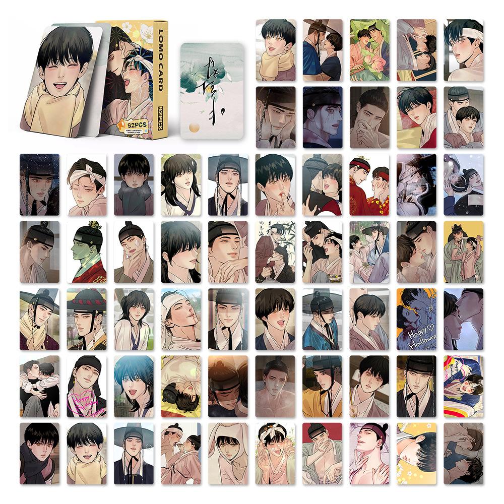 92pcs/set Anime Ye HuaJi Photo Cards Korean Comic Stickers Double-sided LOMO Greeting Card
