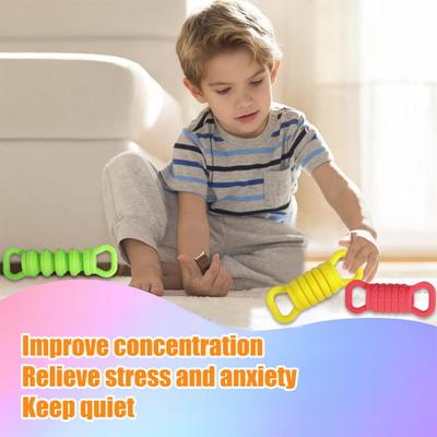 1/4Pcs Silicone Stretching Fidget Toy Focus Training Anxiety Stress Relief Push-pull Sensory Toy Portable Kids Teens Classroom Office