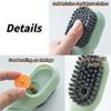1pc Multi-function Automatic Spot Shoe Brush Soft Hair Hand Pressure Hanging Hole Suitable for Clothing Carpet Plastic Handles