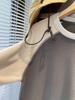 2025 Autumn/Winter Women's Dopamine Color Block Warm Plush Raglan Long Sleeve Base Layer T-shirt.
