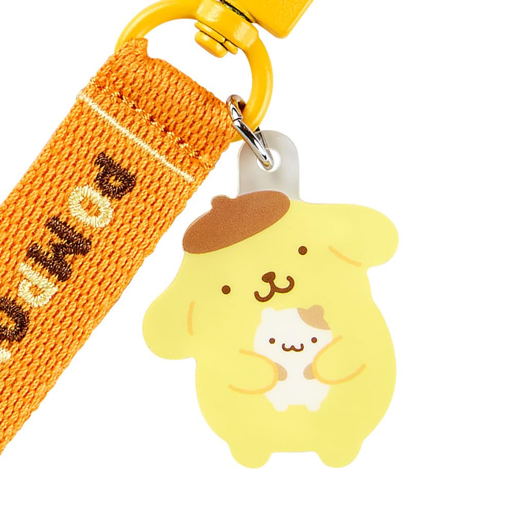 Sanrio Pom Pom Purin Logo Embroidered Tag Character Grand Prize 1st 13 X 4 X Character 304140 Keychain, Edition, 0.7 Cm,