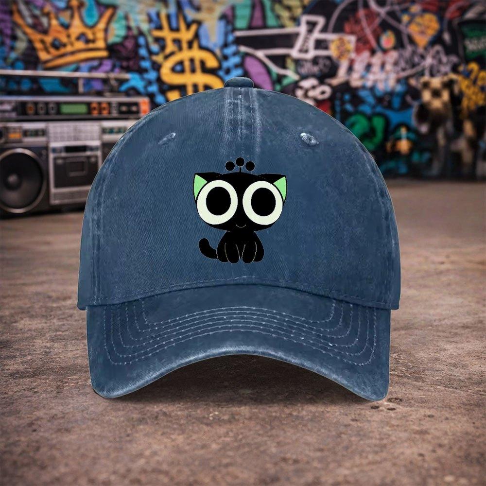 Pc Unisex Luo Xiaohui Cartoon Vintage Washed Baseball Cap  UnisexS Trendy Hat  Versatile Duckbill Cap  Fun Print  Unique Birt