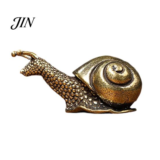 Meditation Desk Accessory Vintage Bronze Snail Sculpture, Metal Animal Statue, Slow Living Tea Table Sculpture Decor for Home Office Table,