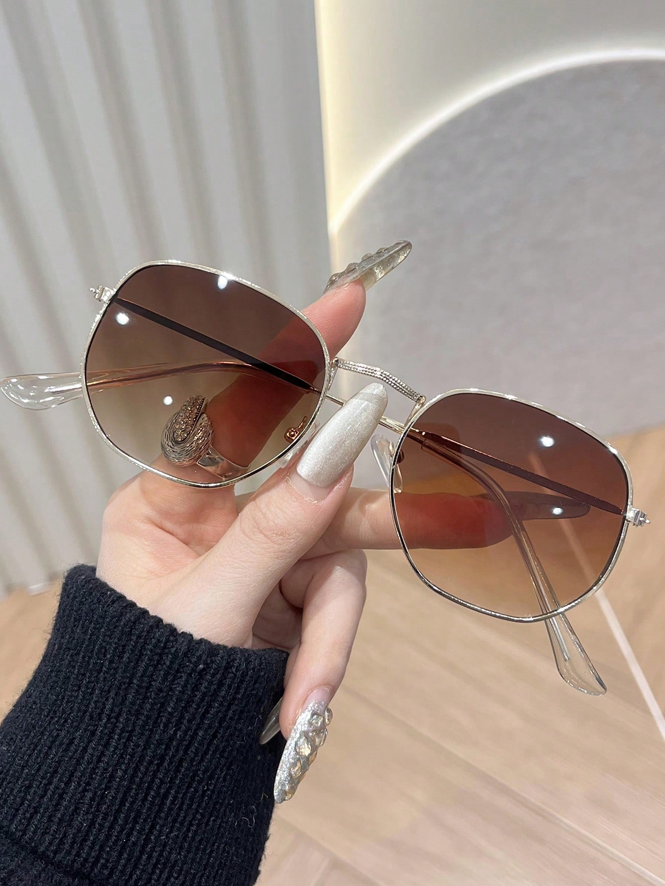 

1/3 шт. S Модные классические женские солнцезащитные очки в геометрической металлической оправе для мужчин, повседневные солнцезащитные очки для активного отдыха, крутые аксессуары для очков.