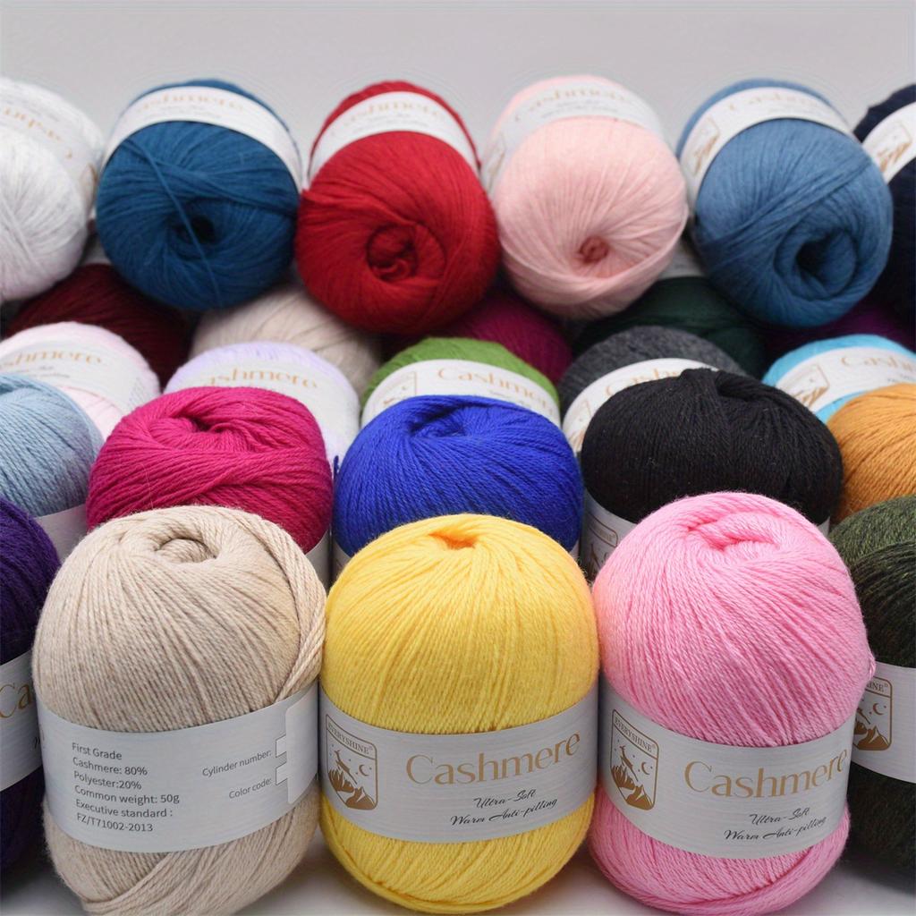 6pcs Cashmere Yarn Set, Ultra-Soft Polyester Blend, 300g/10.58oz Total, for DIY Crochet & Knitting, Warm Hand-Woven Crafts