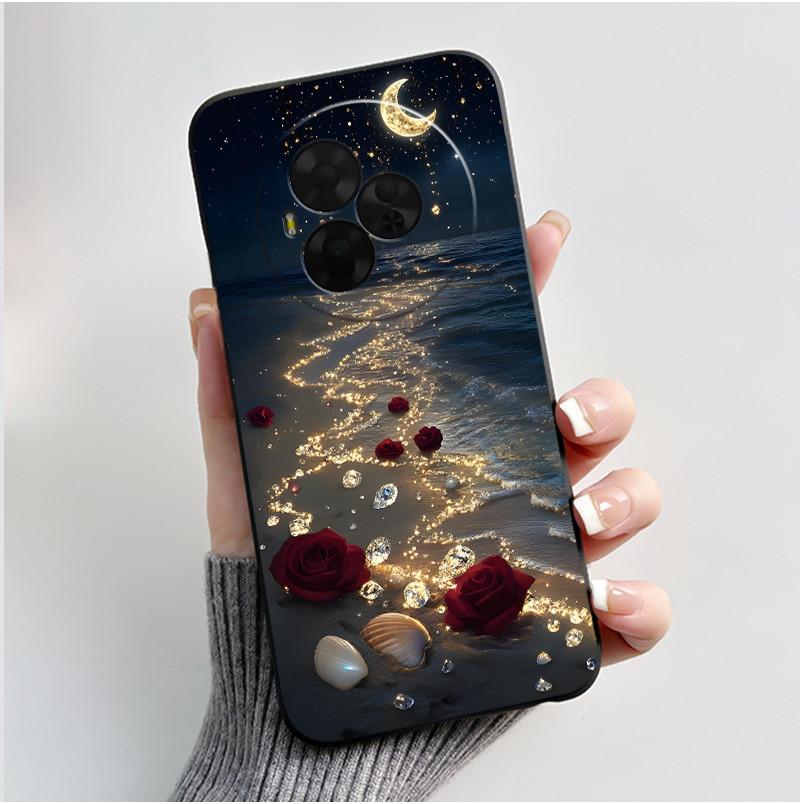 New Soft Black Casing For TCL NxtPaper 60 Ultra Green Cartoon Rabbit Pattern Shockproof Cover For TCL Ion X/TCL Ion V Case