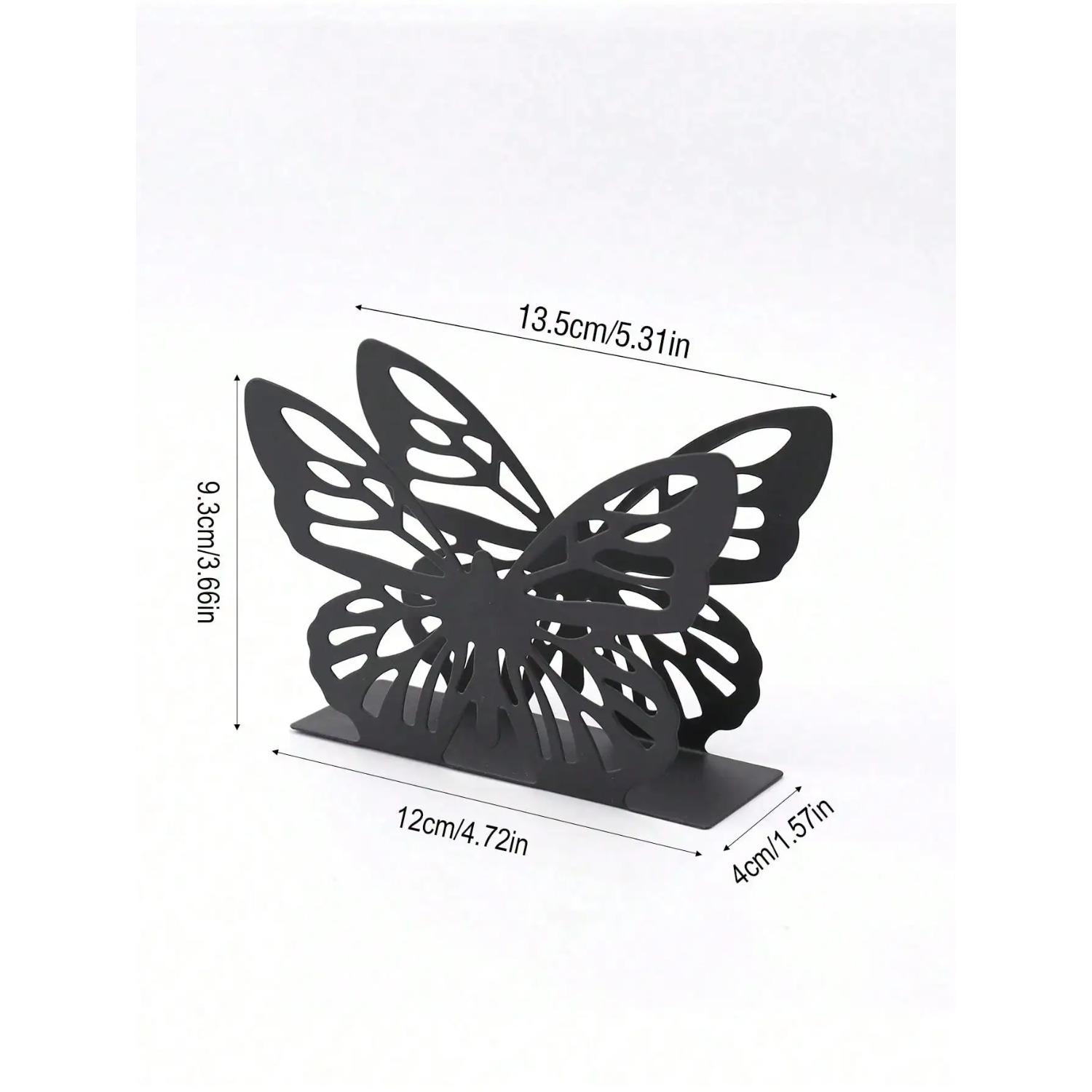 

1 шт. металлический держатель для салфеток в форме бабочки с выемкой персонализированный органайзер для бумажных салфеток