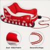 Christmas Sleigh Bed  Removable Washable Plush Pet Warm Sofa with Non-Slip Base Christmas Cat Dog Nest for Winter Indoor Outdoor