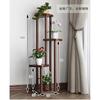 Antique Chinese Style Simplified Indoor Solid Wood Flower Stand Modern Design Space-Saving Pot Holder for Living Room