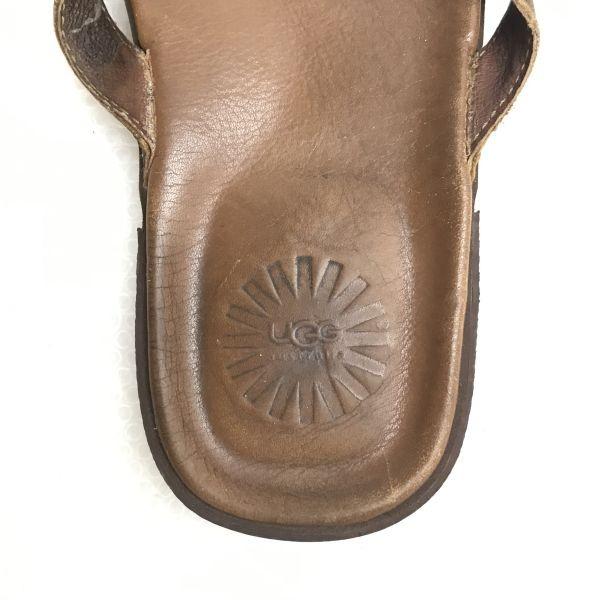 UGG Australia Leather Sandals UK9 27.5-28 Brown flat(USED)