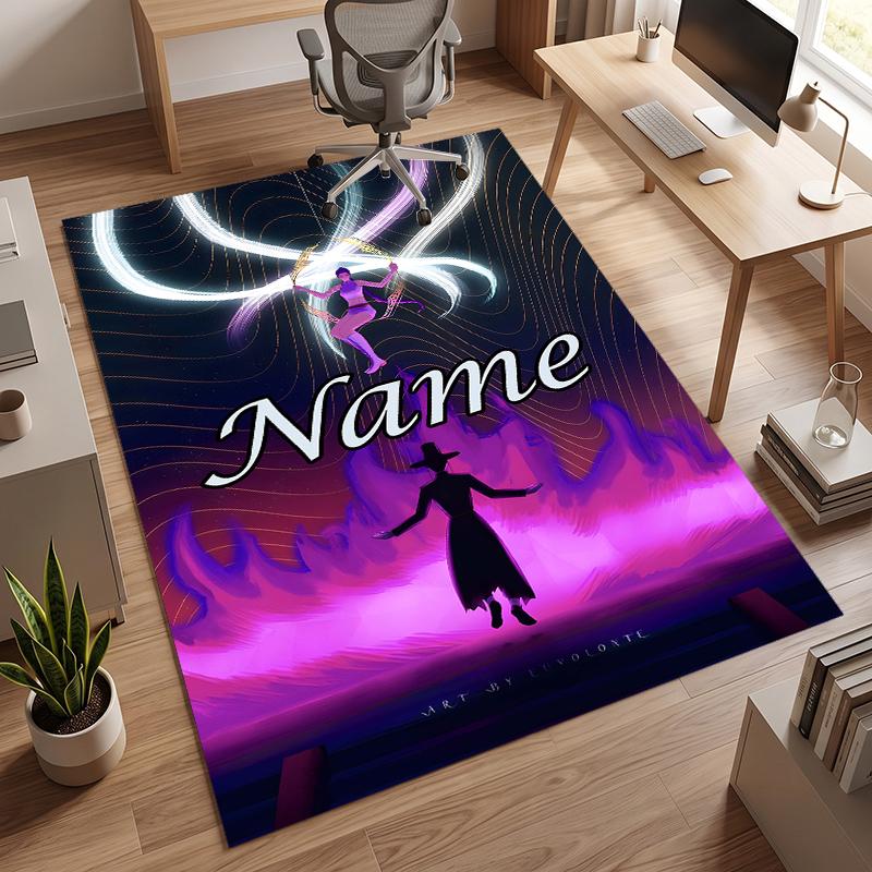 Rumi e Jinu (50) Tappeto da Ufficio Personalizzato con Nome Decorazione Elegante per Soggiorno Camera da Letto Cucina