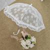 Eleganter Spitzen Sonnenschirm mit langem Griff für Teepartys, Hochzeiten und Fotografie - Schirm Requisite im Vintage-Stil