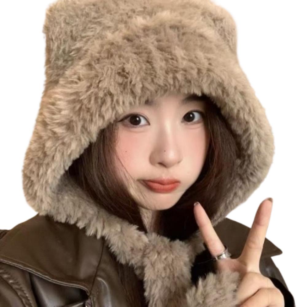 Soft Ear Protection Hat Korean Style Cute Cat Ear Hat Versatile Plush Pullover Hats Girls