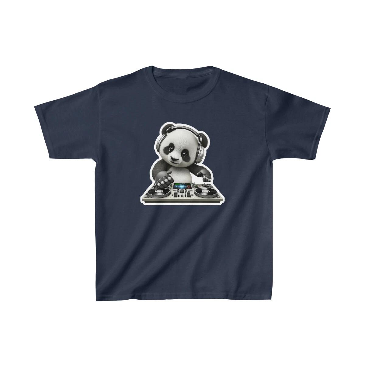 

US Kids 7Y 14Y - Music DJ Panda at the mixing table - Cute Funny Kids Heavy Cott S