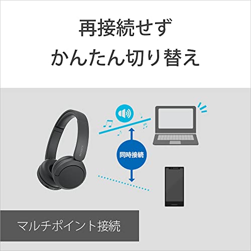 Sony WH-CH520 Wireless Headphones Pink Bluetooth Lightweight 147g Customizable Sound Equalizer 50H Playtime 3-Minute Fast Charge Multi-Point