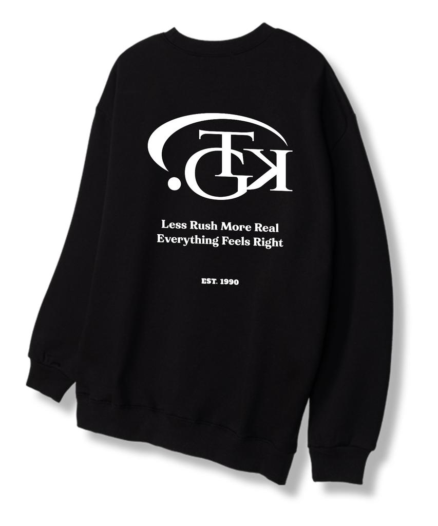 TI.GLAKE Tk Club Black Sweatshirt [Fleece Lining]