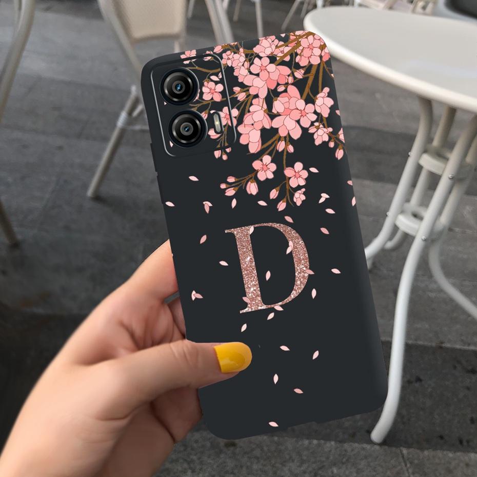 For Motorola Moto G53 G73 Phone Case Luxury Letter Black Silicon Soft TPU Back Cover For MOTO G73 5G 2022 MotoG53 XT2335