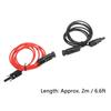 12AWG Solar Panel Extension Cable Red/Black Solar Panel Extension Cable ABS Material 2M Long RV Camping Power Connection Tool