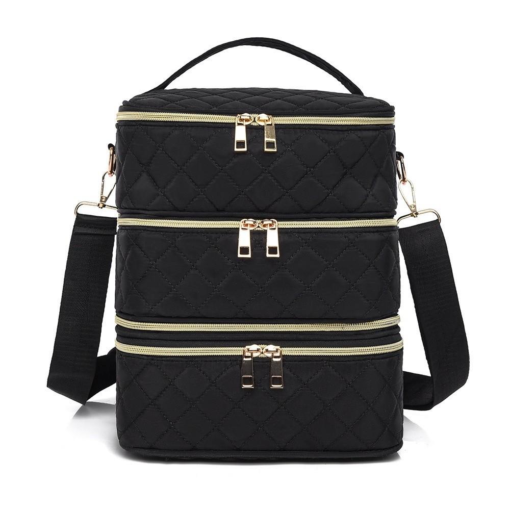 New 3 Layer Nail Polish Storage Bag Portable Multi-function Nail Care Tool Storage Shoulder Bags Beauty Tool