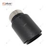 Universal Car Matte Carbon Fiber Muffler Tip Exhaust System Pipe Mufflers Nozzle Straight Stainless Black