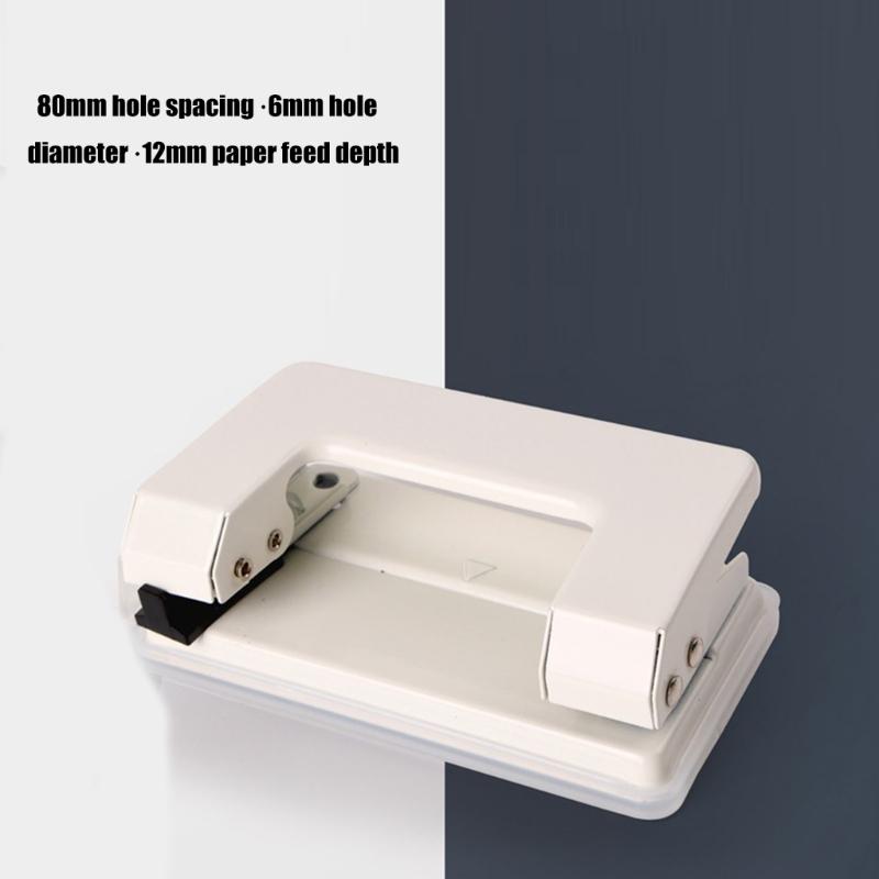 Paper Puncher Punching Machine 2 Holes Punch Portable Paper Punch Manual Puncher Office School Supplies for Student