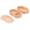 Wooden Bento Box Simple Style Portble Lunch Box Food Storage Organizer for Student Worker
