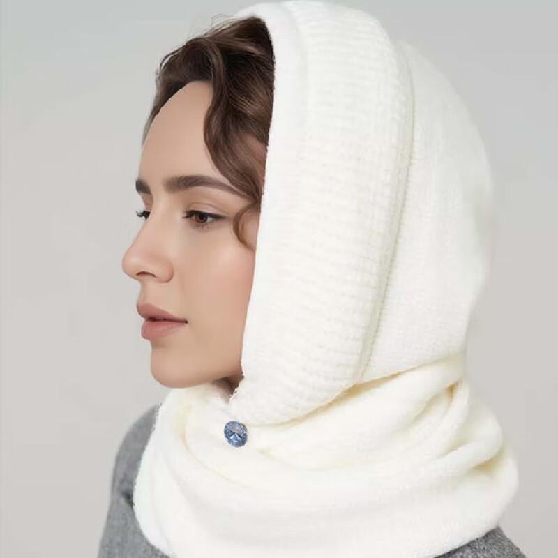 

Унисекс вязаная шапка-трансформер 2-в-1 и шарф-снуд