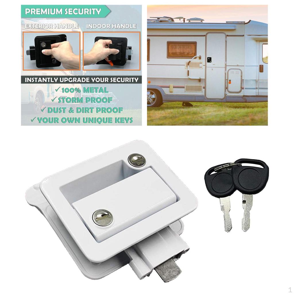 RV Door Locks Handle Set for Trailers, Easy To Install