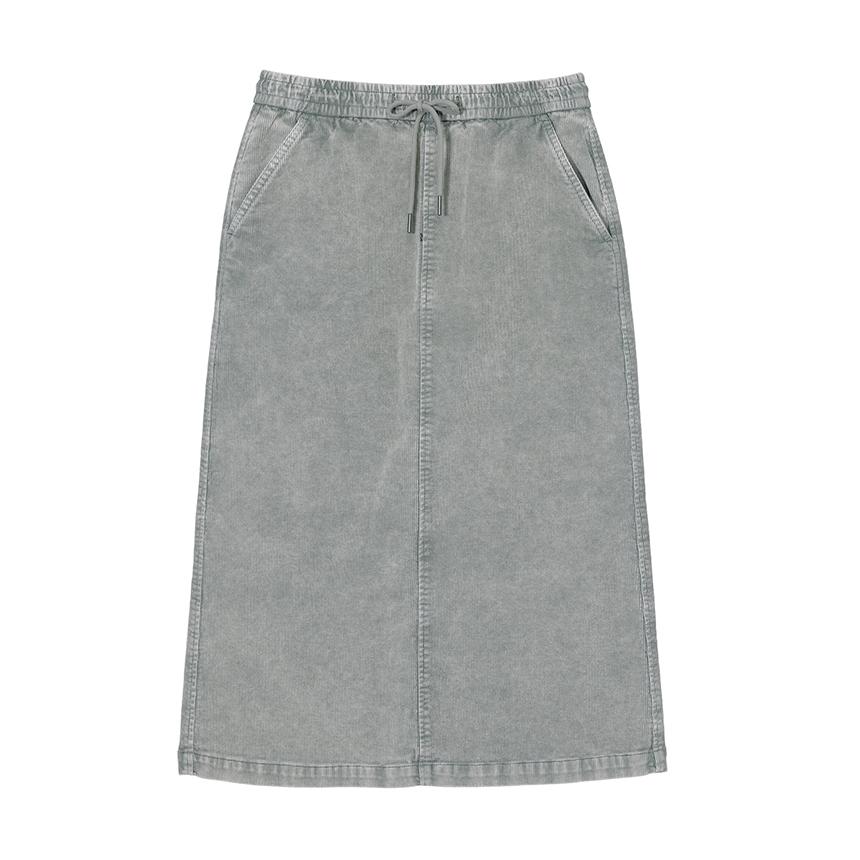 Nau W Garment-Dyed Corduroy Skirt Light Gray