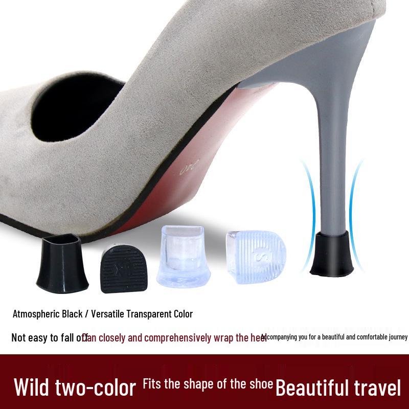 Horseshoe U-Shaped High Heel Noise Cancelling Stiletto Protector - Soft, Wear-Resistant, Anti-Slip Silent Dance Shoe Cover.