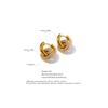 Eetit Zarte, glänzende, runde Huggie-Creolen aus Edelstahl, 18 Karat Gold, hochwertiger Charm-Schmuck, Geschenk