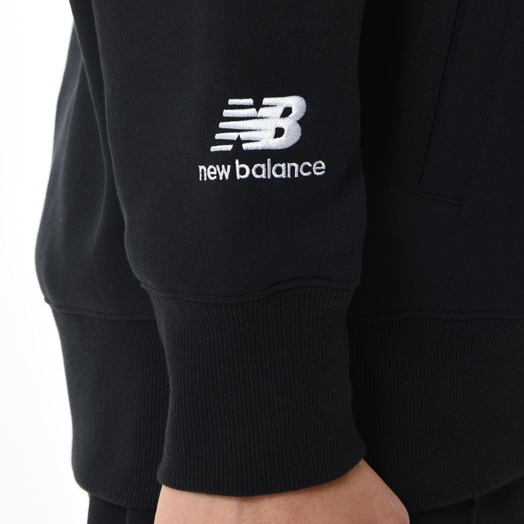 Men's New Balance Sweatshirts Men's Black Stand Collar Moderate Regular