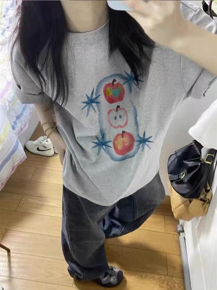 Plus Size Women's American Style Loose Half Sleeve T-shirt (2025 New Design)