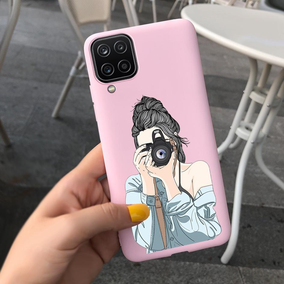 For Samsung Galaxy A12 Case Samsung A42 5G Lovely Heart Cover Back Fundas For Samsung A 12 SM-A125F SM-A426B A 42 5G Phone Cases