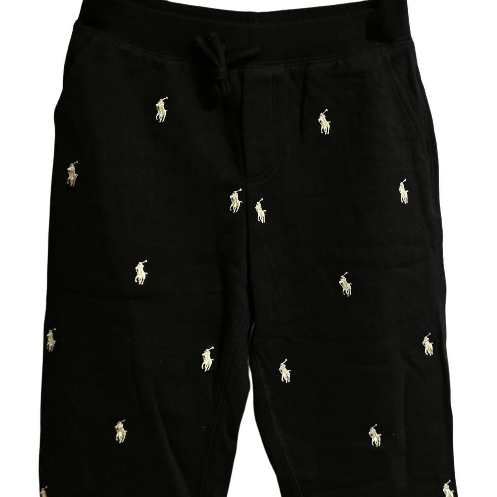 Polo Ralph Lauren Kids  Knitted Sports Pants All Over Pony Logo Embroidery With Drawstring Elastic Waist Kids bottoms 313892606-001