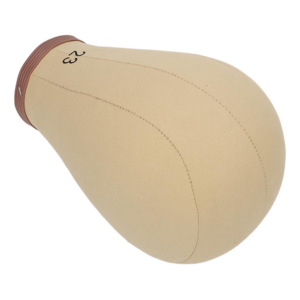23in Cork Canvas Block Head Reusable Wig Head Display with Stand for Hairdressing Making Wigs