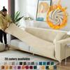 Solid Color Elastic Velvet Sofa Cover for Living Room All Inclusive Stretch 1/2/3/4 Corner L Sofa Slipcovers Cats Funda De Sofá