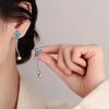 Meteor Earrings Sweet Long Five-pointed Star Zircon Mini Earrings