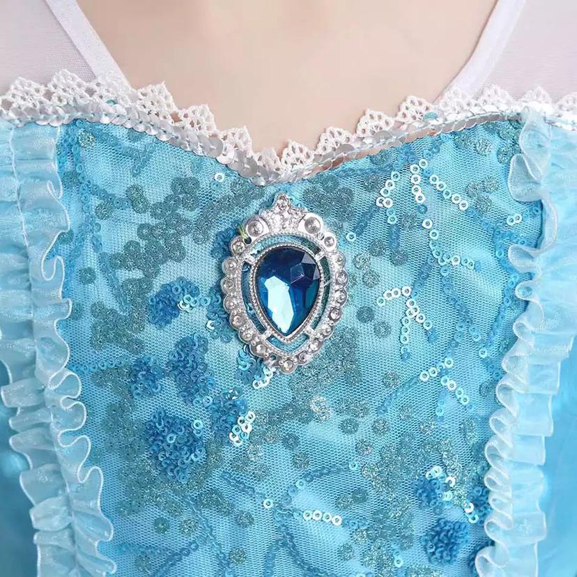 Frozen Princess Elsa Halloween Mesh Dress for Kids