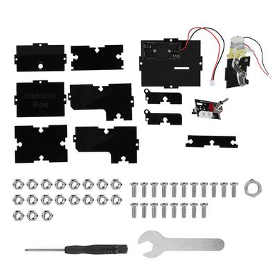 Mini Lustiges Spielzeug Einzigartige Geschenke Nutzlose Box DIY Teile-Set Automatische Box Lass mich in Ruhe Schwarz