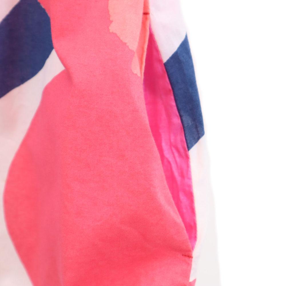 Marimekko Floral No Sleeve Mini Dress 36 Pink Women Used