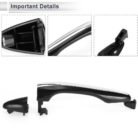 Front Right Car Exterior Door Handles for Kia Optima 2011-2015 Durable Door Handle Replacement No.826622T000 ABS 1 Pcs