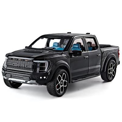 1/20 Ford Raptor F150 Pickup Alloy Truck Car Model Diecast Metal Off-road Vehicle Car Model Sound Light Simulation Kids Toy Gift