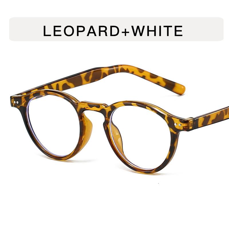 Rivets Decoration Eyeglasses Frames Round Shape Anti Blue Light Women Eyeglasses Korean Stylish Men's Glasses Frames