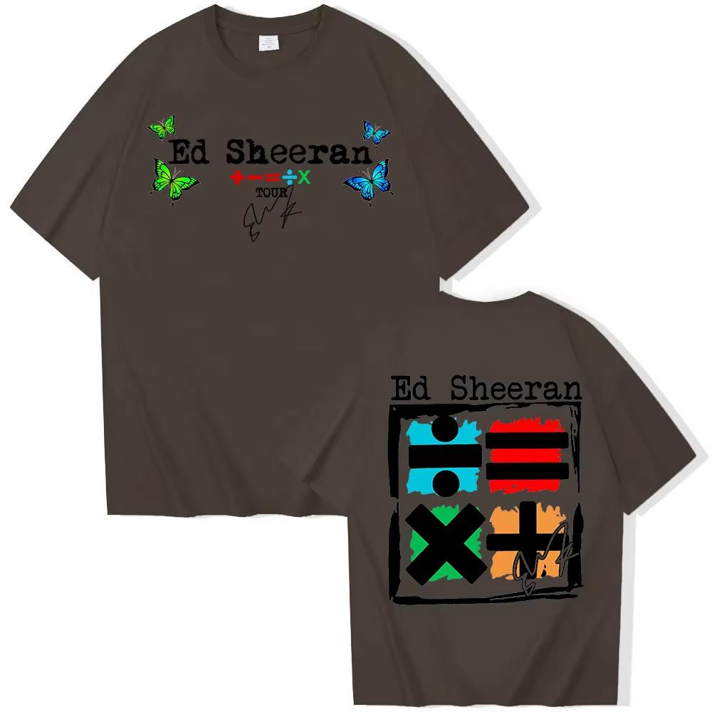 

Тур Ed Sheeran Mathematics 2025 Летние хлопковые футболки Мужские Женские Харадзюку Футболки с коротким рукавом и круглым вырезом Подарок для поклонников музыки Мужские топы 4XL